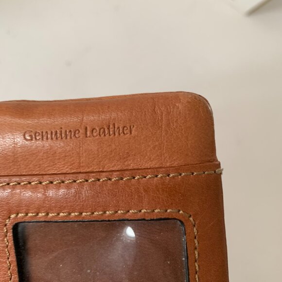 VINTAGE FOSSIL COIN KEY CHAIN BROWN LEATHER WALLET POUCH - Picture 5 of 8